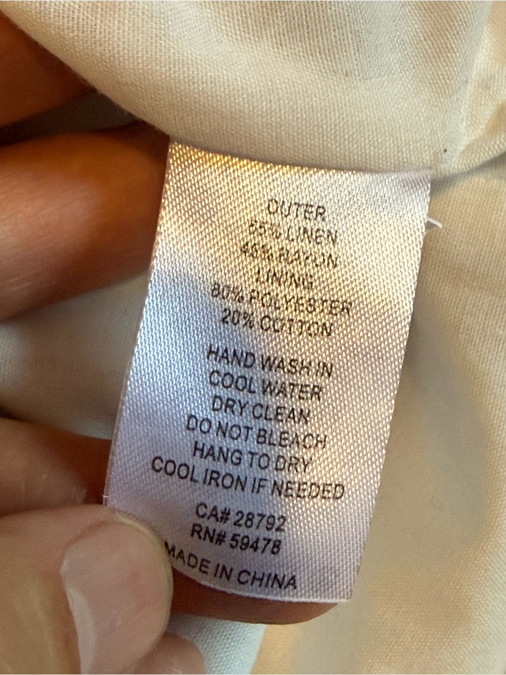 Rachel Zoe white Linen Blend Pinstripe Vest Tailored Professional Old Money - Picture 10 of 11